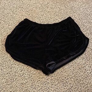 Brandy Mellvile Crushed Velvet Black Shorts  Size Small in Like New Condition